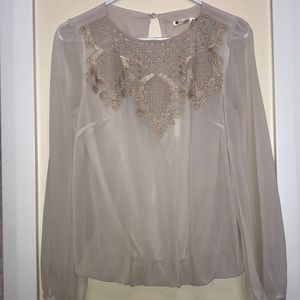 New Chelsea & violet embroidered blouse small